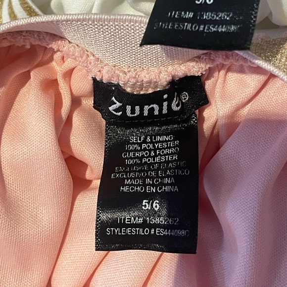 Zunie 2 pack Tutu/ Skirt Pink and White Stars Polkadots Gold Size 5/6 - Picture 5 of 7
